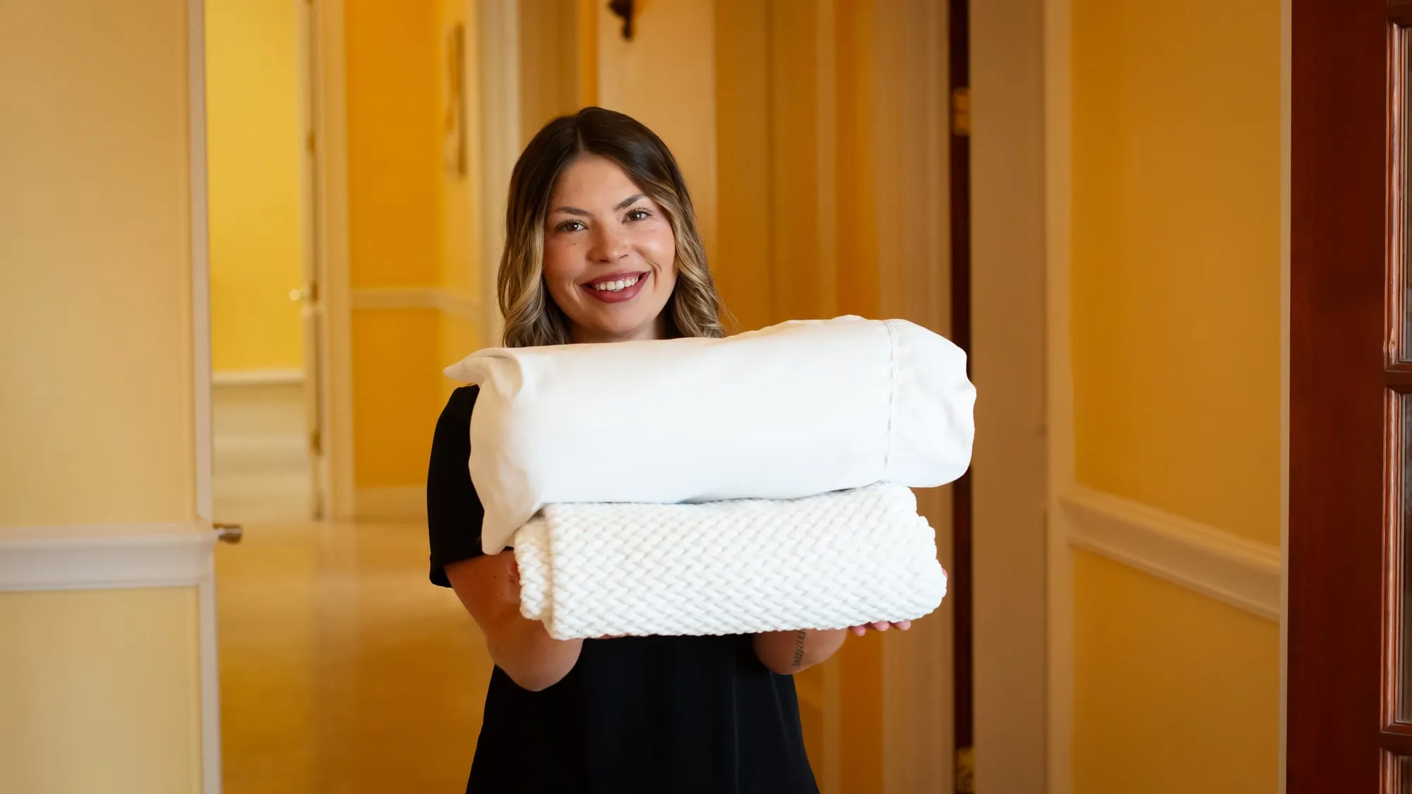 A warm blanket offered to a patient at Sarasota Smile Design in Sarasota, Florida